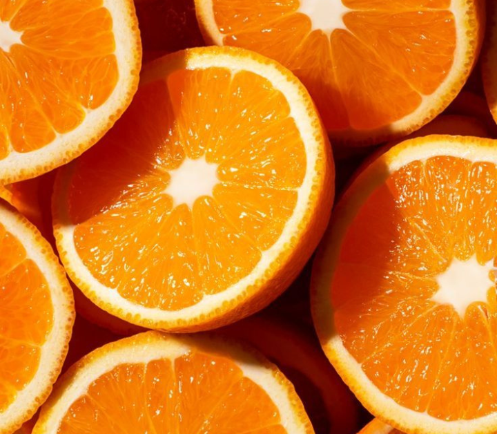 Fresh orange slices
